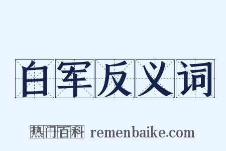 白军反义词是什么意思的图片